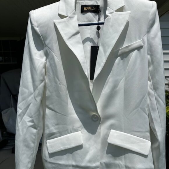 NWT Novaluxe Jasmina Tuxedo suit Blazer only color White Ivory size XS - Picture 5 of 9